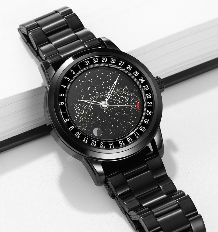 Classic SKMEI Perfect Rotating Starry Dial Men Quartz Watch