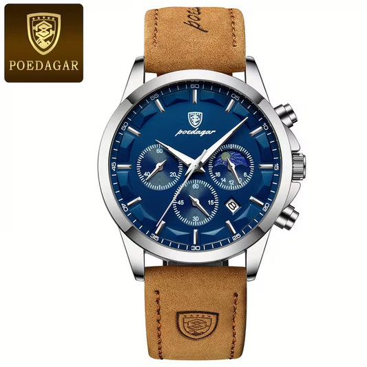 Men's Casual Business Leather Quartz Watch