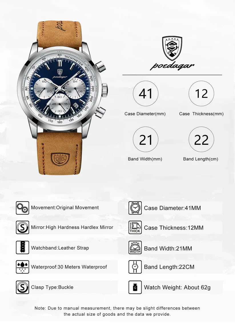 Poedagar High Quality Latitude Luxury Watch