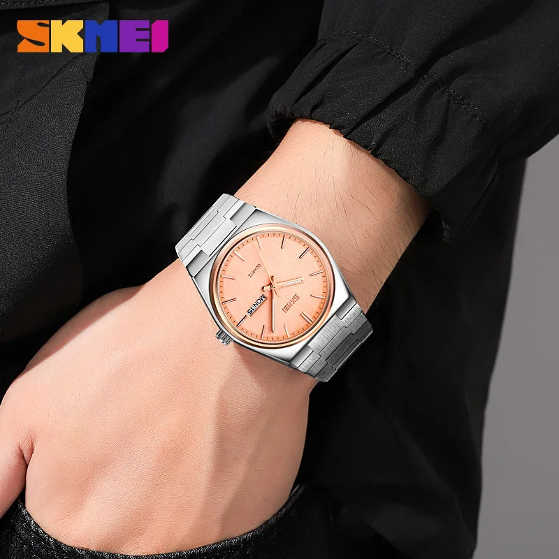 Full Steel Time Week Date Sports Watch