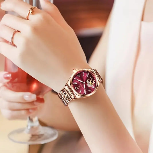 POEDAGAR Women’s Stainless Steel Elegant Watch