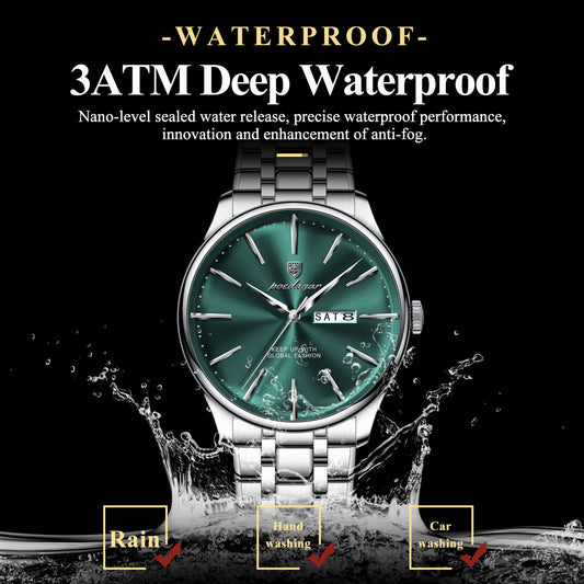 Poedagar Luxury Stainless Steel Men Watch