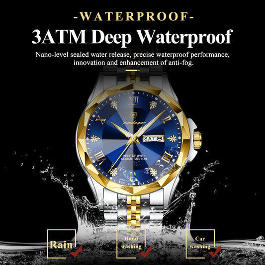 Poedagar Diamond Dial Men Watch