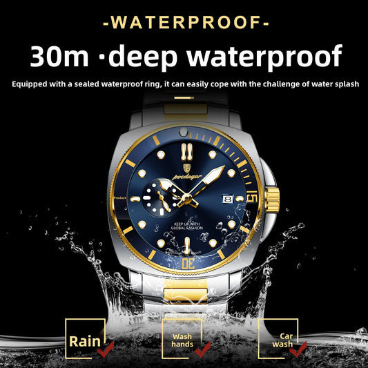 Poedagar Stainless Steel Quartz Watch