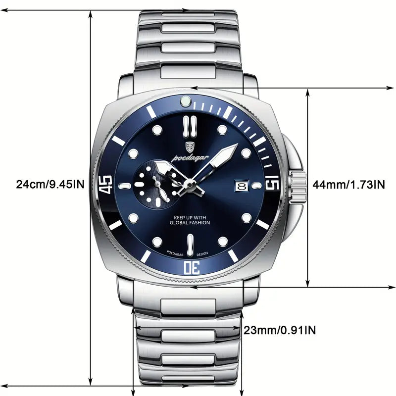 Poedagar Elite Series Stainless Steel Quartz Watch