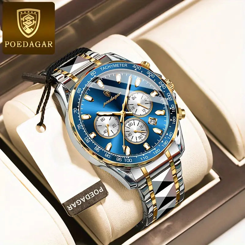 POEDAGAR Men's Casual Quartz Wristwatch