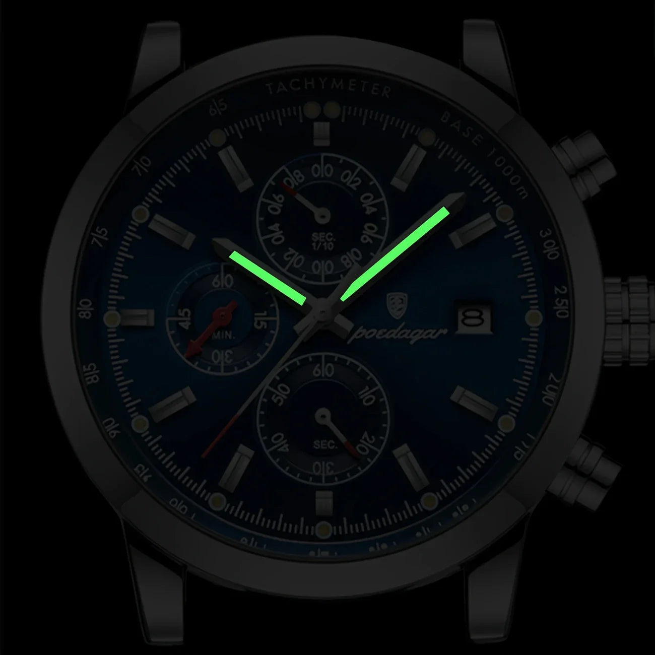 POEDAGAR Men's Luxury Sports Chronograph Watch