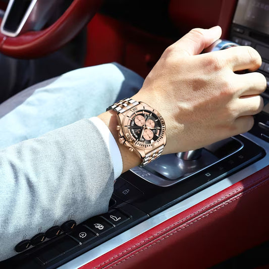 Poedagar Chronograph Men Wrist Watch