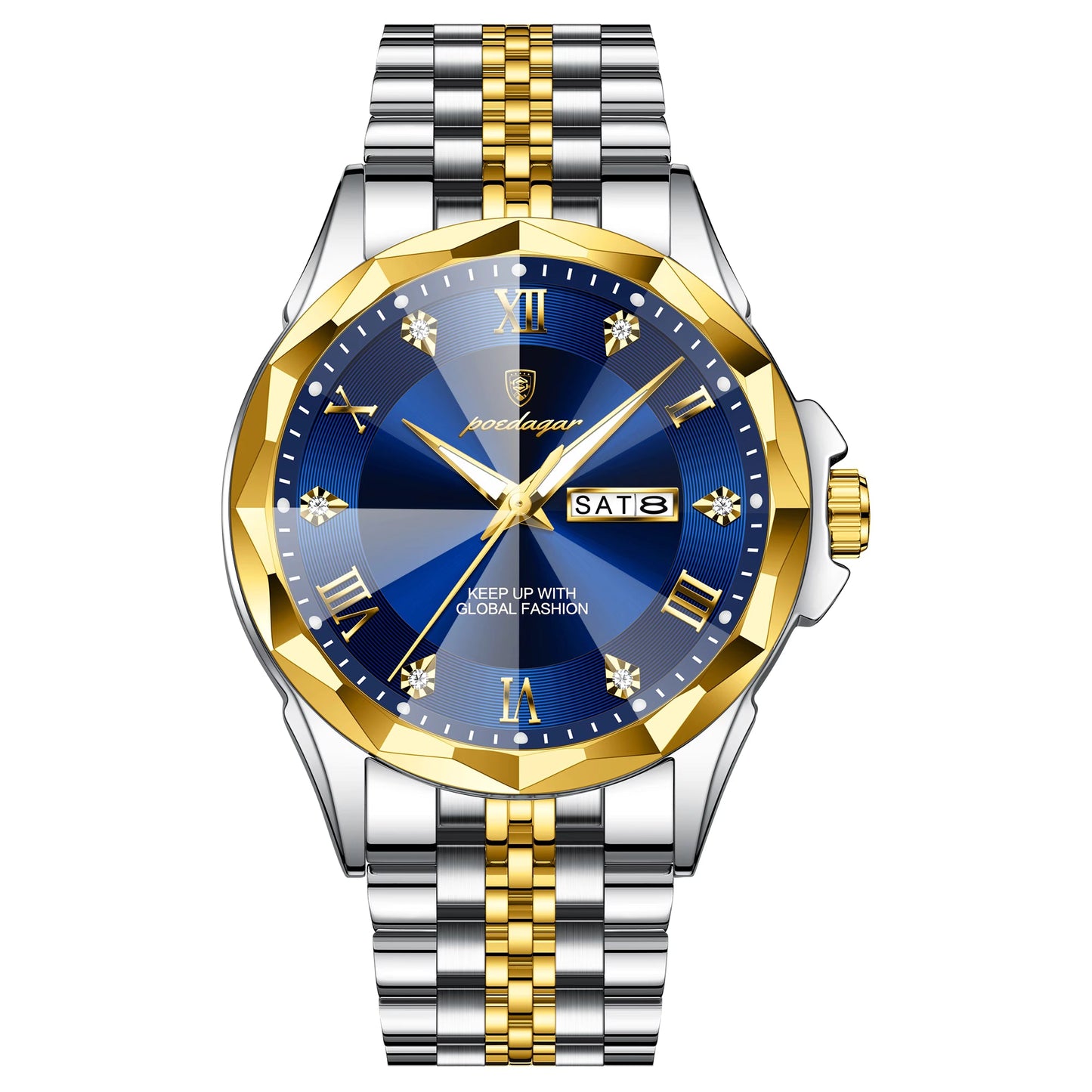 Poedagar Diamond Dial Men Watch