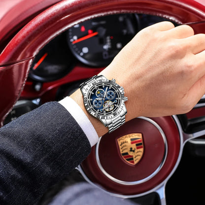 POEDAGAR  Automatic Chronograph Men Watch