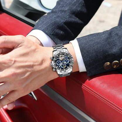 POEDAGAR  Automatic Chronograph Men Watch