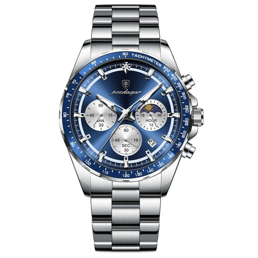POEDAGAR Sports Series Stainless Steel Mens's Watch