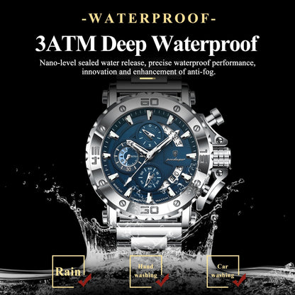 Poedagar Men’s Chronograph Luxury Watch