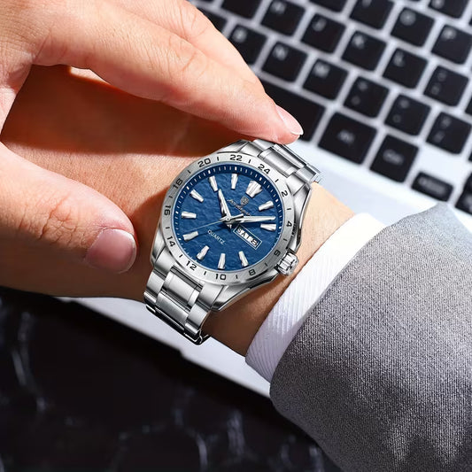 Poedagar Stainless Steel Men's Watch