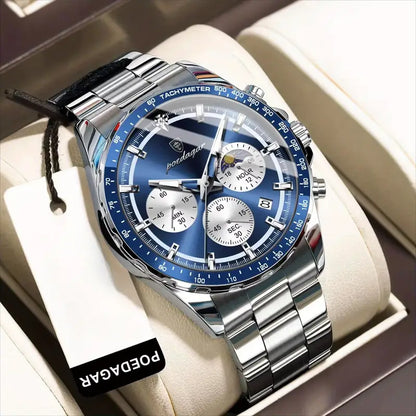 POEDAGAR Sports Series Stainless Steel Mens's Watch