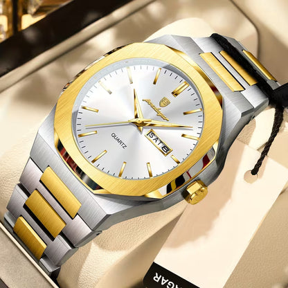 Poedagar Stainless Steel Men Wrist Watch