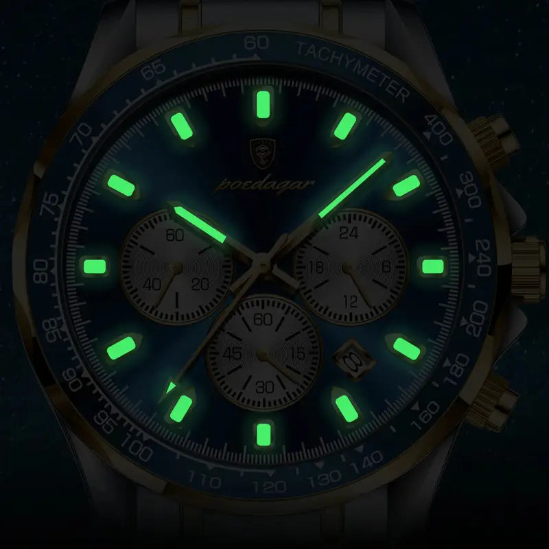 POEDAGAR Men's Casual Quartz Wristwatch
