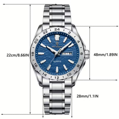 Poedagar Stainless Steel Men's Watch
