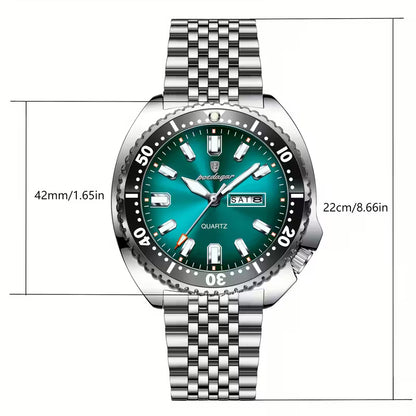 Poedagar Men's Stainless Steel  WristWatch