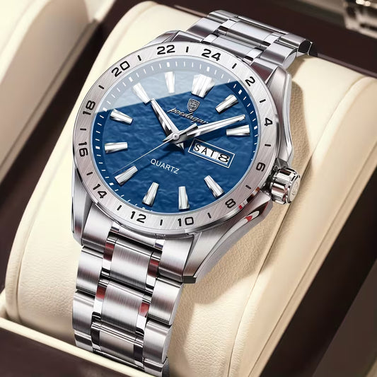 Poedagar Stainless Steel Men's Watch