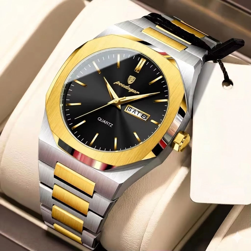 Poedagar Stainless Steel Men Wrist Watch