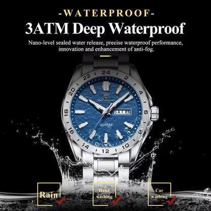 Poedagar Stainless Steel Men's Watch