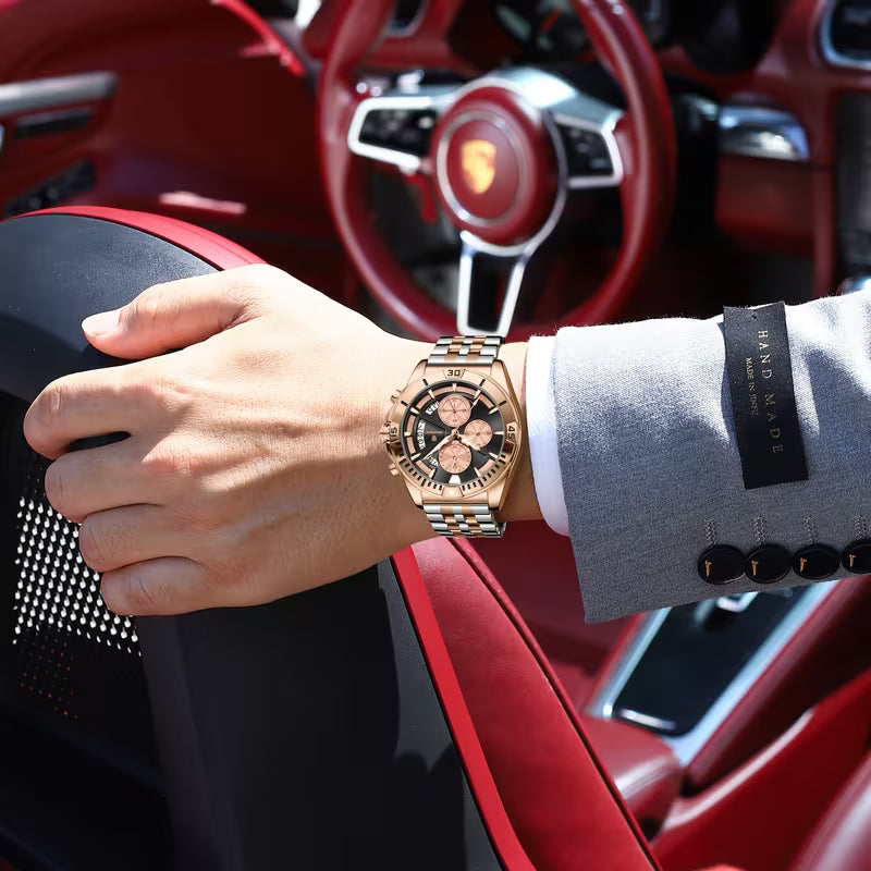 Poedagar Chronograph Men Wrist Watch