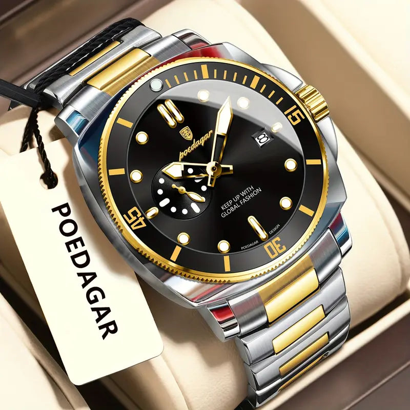 Poedagar Stainless Steel Quartz Watch