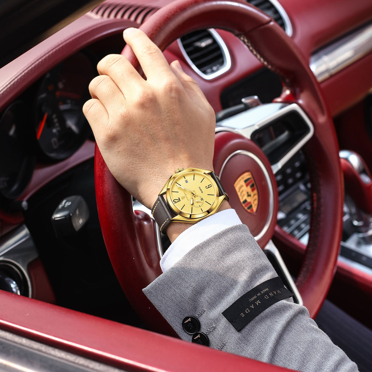 Poedagar 689 Luxury Leather Strap Watch