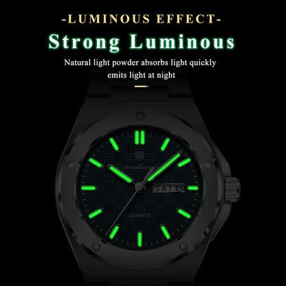 Poedagar Stainless Steel Men Watch