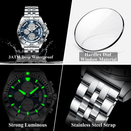 Poedagar 695 Chronograph Luxury Watch