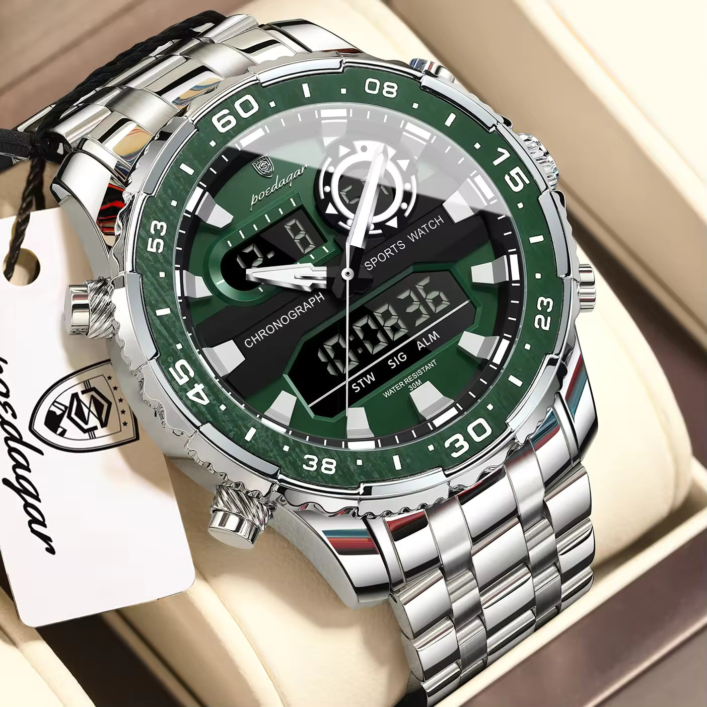 Poedagar Multifunctionality Water Resistant Mens Watch