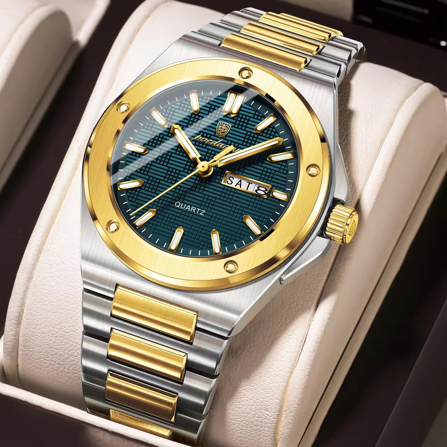 Poedagar Stainless Steel Men Watch