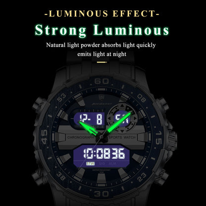 Poedagar Multifunctionality Water Resistant Mens Watch