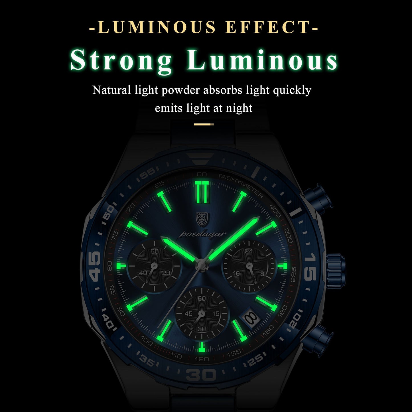 Poedagar Chronograph Men's Watch