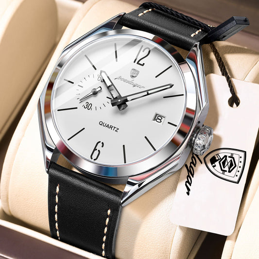 Poedagar 689 Luxury Leather Strap Watch