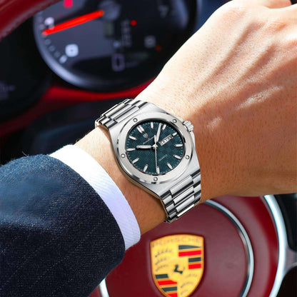 Poedagar Stainless Steel Men Watch