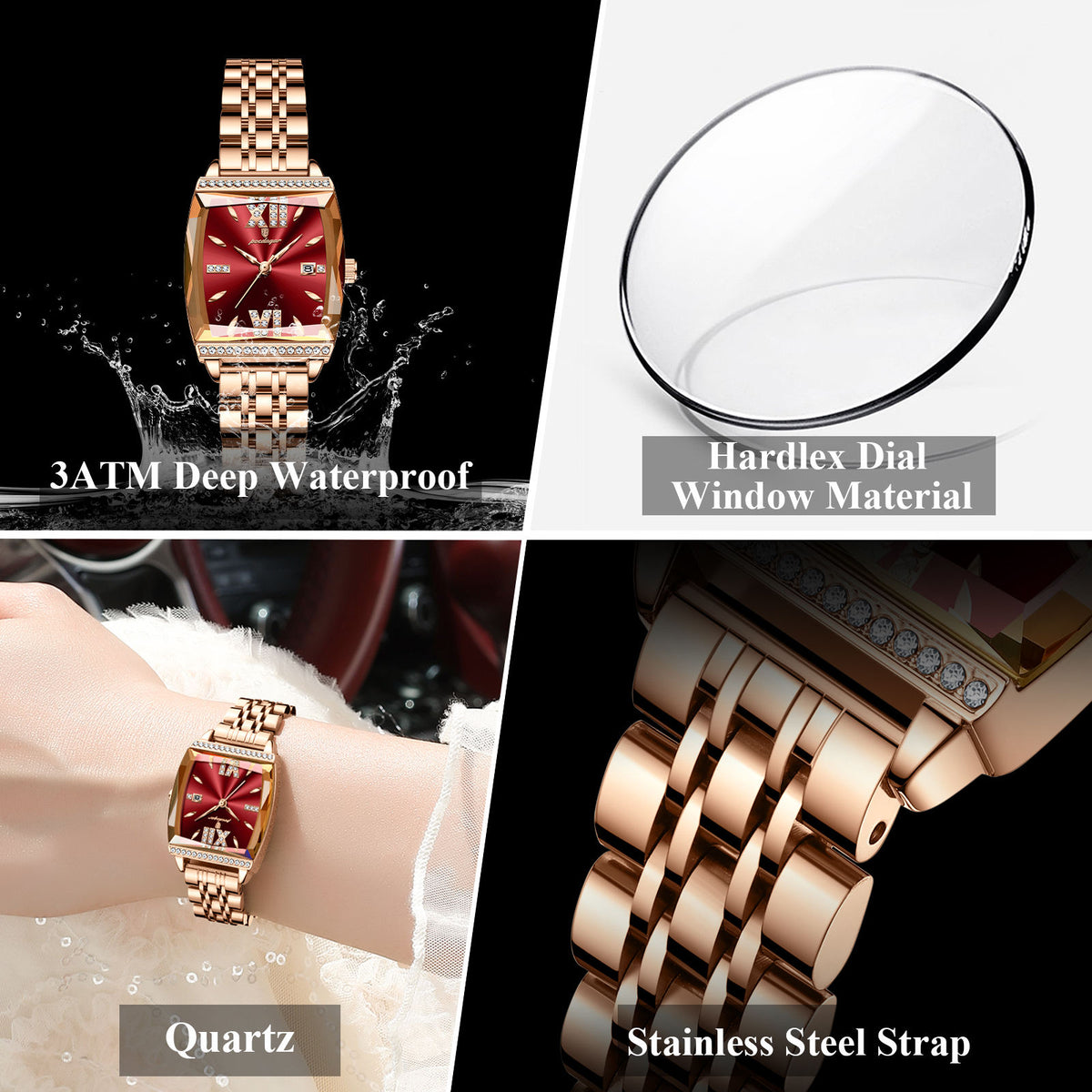 Poedagar Luxury Diamond Ladies Watch