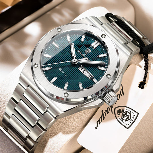 Poedagar Stainless Steel Men Watch