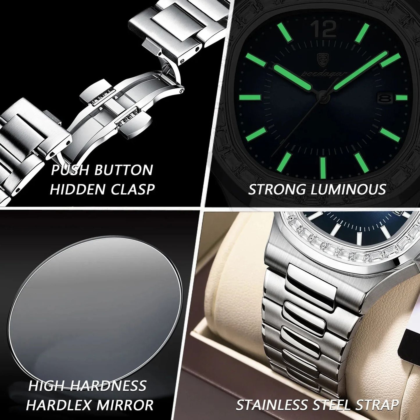 Poedagar Titan Edge Men's Luxury Watch