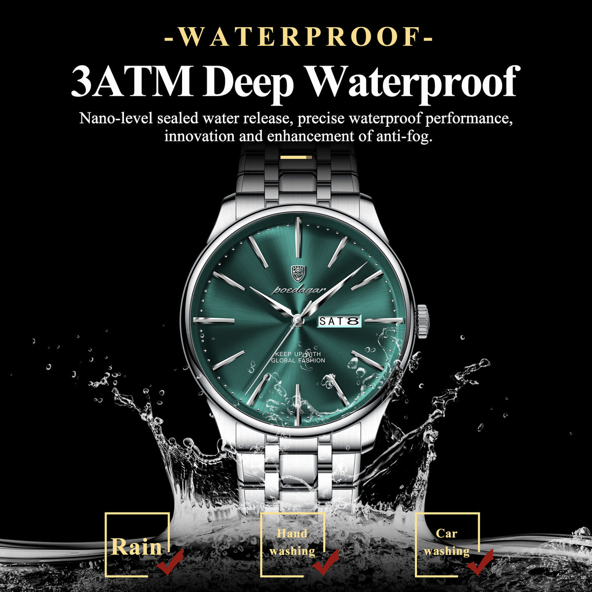 Poedagar 843 Men Quartz Wrist Watch
