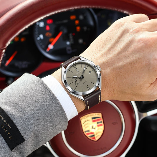 Poedagar Luxury Dial Leather Strap Watch