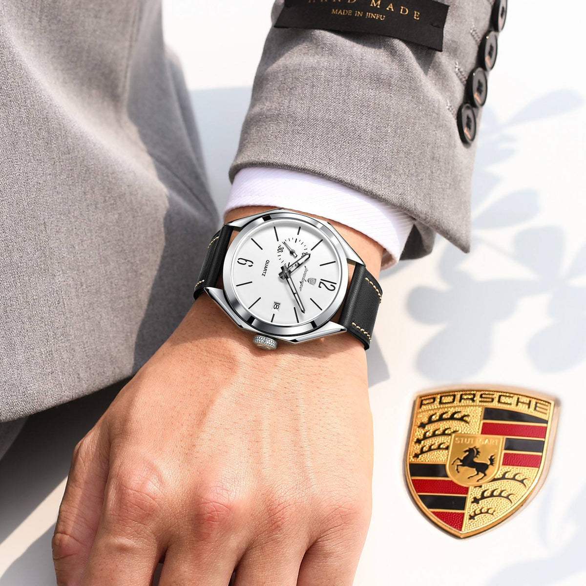 Poedagar 689 Luxury Leather Strap Watch