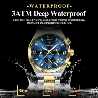 Poedagar Chronograph Watch for Men