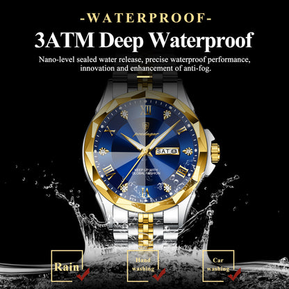Poedagar Diamond Dial Men Watch