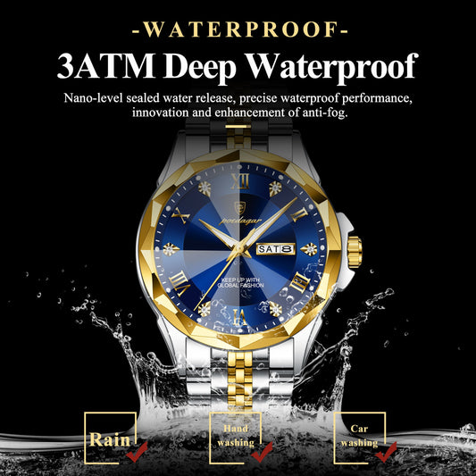 Poedagar Diamond Dial Men Watch