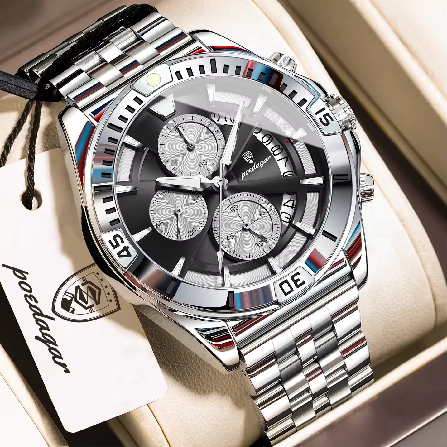 Poedagar 695 Chronograph Luxury Watch