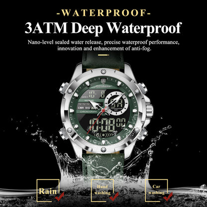 Poedagar E129  Luxury Leather Strap Watch