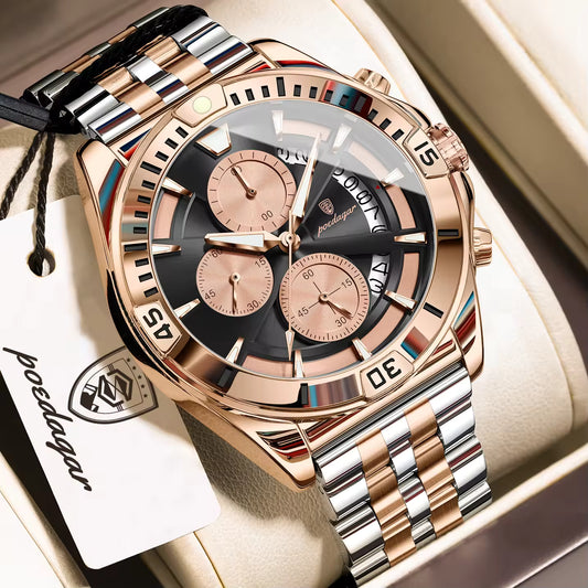 Poedagar Chronograph Men Wrist Watch