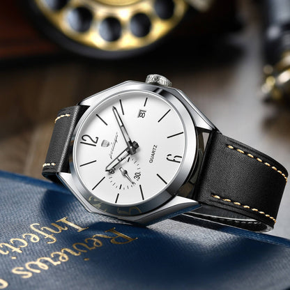 Poedagar 689 Luxury Leather Strap Watch